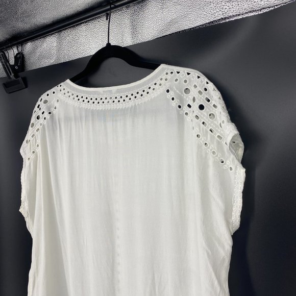 Calvin Klein - White Embroidered Eyelet Tunic - Picture 6 of 7